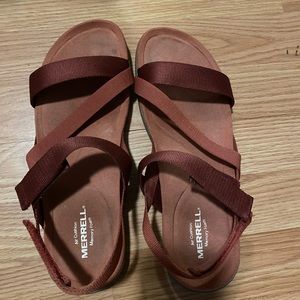 Merrell Womens Comfortable District 3 Strap Web Sandals Size 10